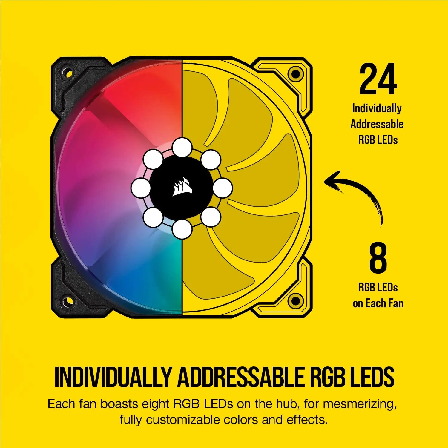 Одиночный Комплект Corsair Fan iCUE SP120 RGB Pro Performance 120 мм/(комплект с тройным вентилятором