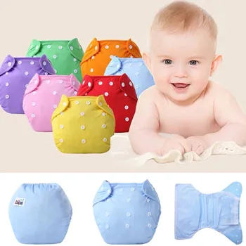 

7pc Diapers Baby Newborn Reusable Nappies Adjustable Diaper Washable Cloth Diaper Training Pant Grid Version Diaper Dropshipping