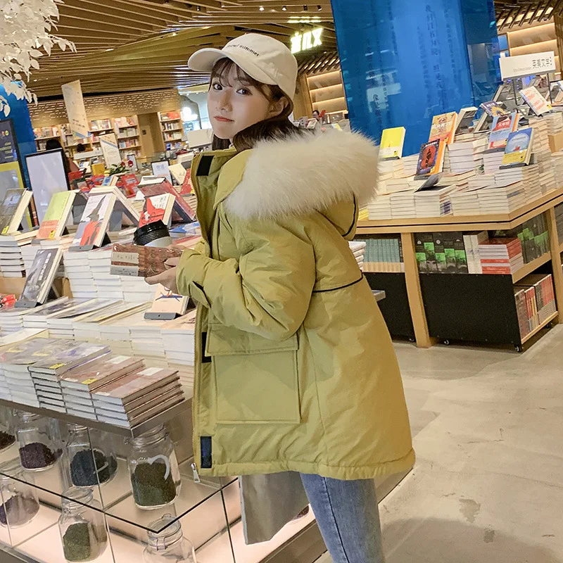 

Photo Shoot 2019 Autumn And Winter New Style down Jacket Women's Korean-style INS Online Celebrity Casual CHIC Workwear Coat Hoo