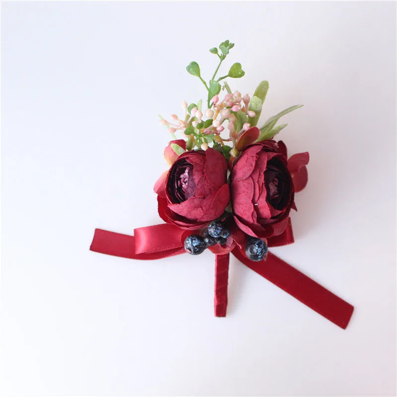 Meldel бутоньерка, свадебный браслет из цветов, бутоньерка для подружки невесты, Мужская свадебная бутоньерка, бутоньерка - Цвет: Boutonniere-M