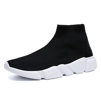 

Fashion Summer Men Shoes Breathable High Top Mesh Men Casual Shoes Footwear Non-slip Sneakers Light Comfortable 2019 Big Size