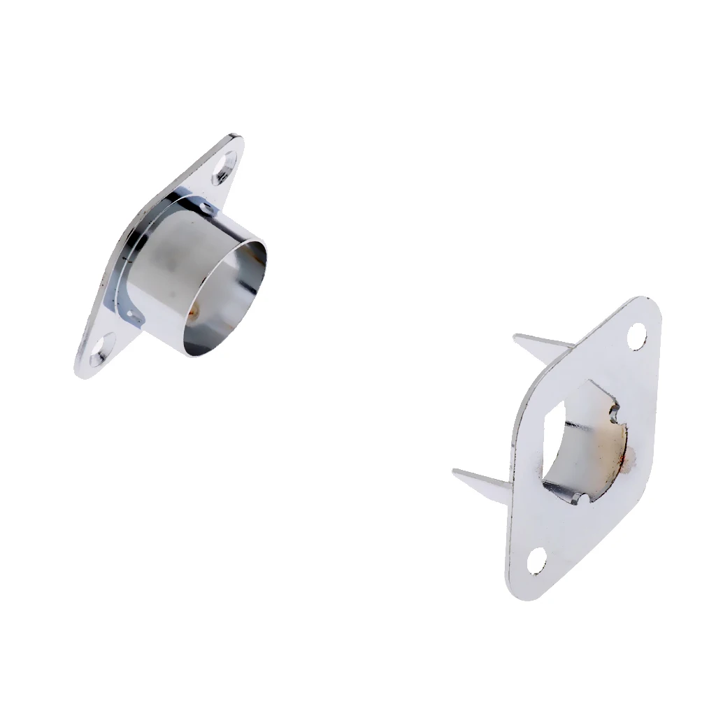 4x Closet Wardrobe Rod Holder Socket End Support Pipe Bracket U-Shaped Flange