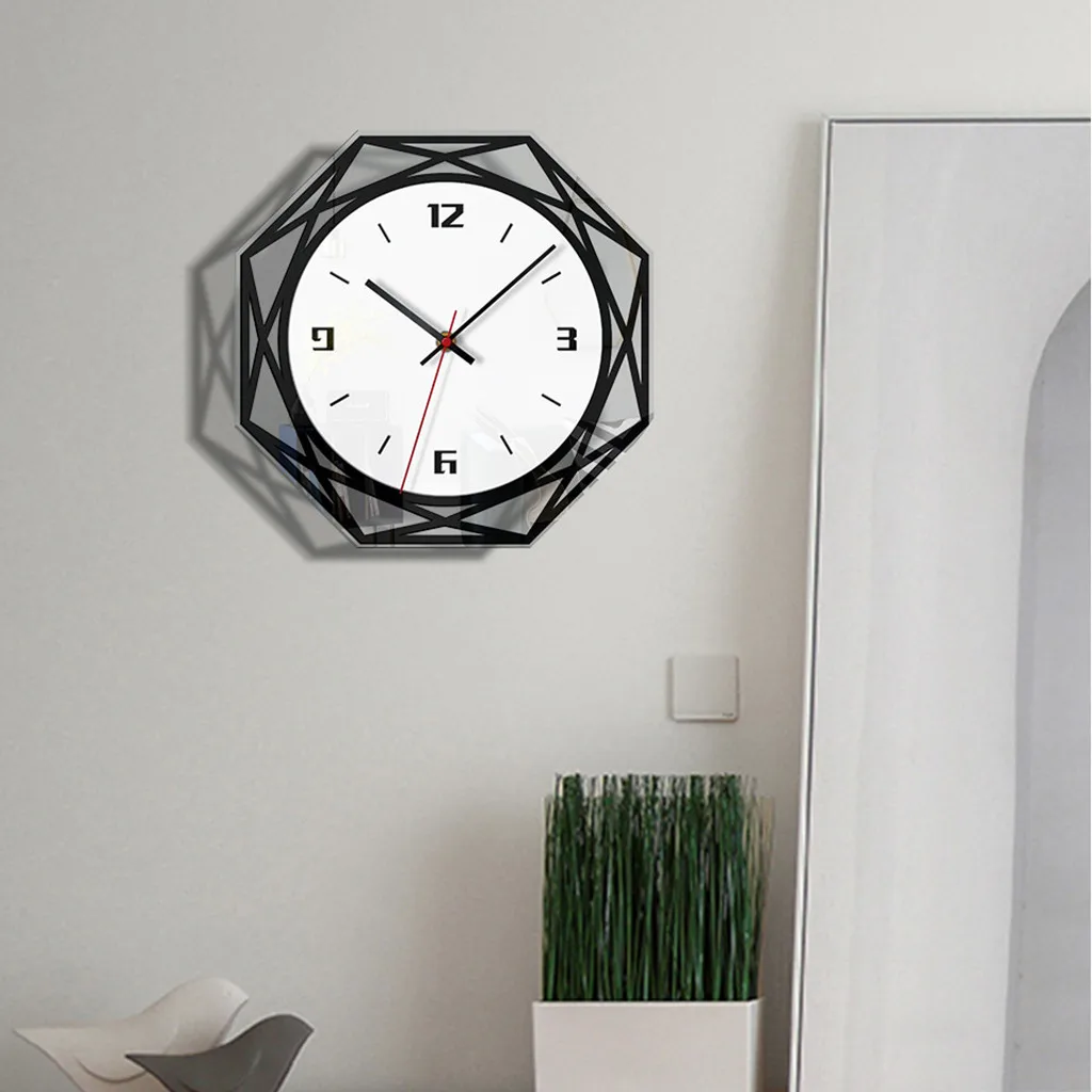 Стереоскопические настенные часы современный дизайн в скандинавском стиле для гостиной настенные часы модные креативные спальни тихий кварцевый часы