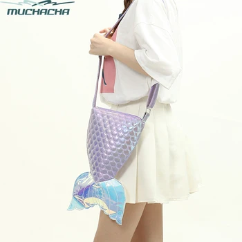 

Dropship Soft PU Cute Cartoon Girls Shoulder Bag Gift Fish Mermaid tail Teenager Crossbody Lady's Messenger Single Shoulder Bag