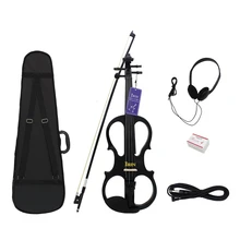 Стильный электроакустический 4/4 клен скрипка черный коричневый дополнительно чехол кабель для гарнитуры канифоль