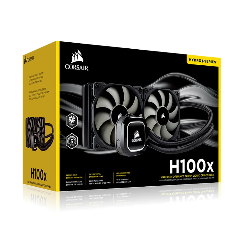 CORSAIR Hydro Series™ H100X 240mm Liquid CPU Cooler | Компьютеры и офис