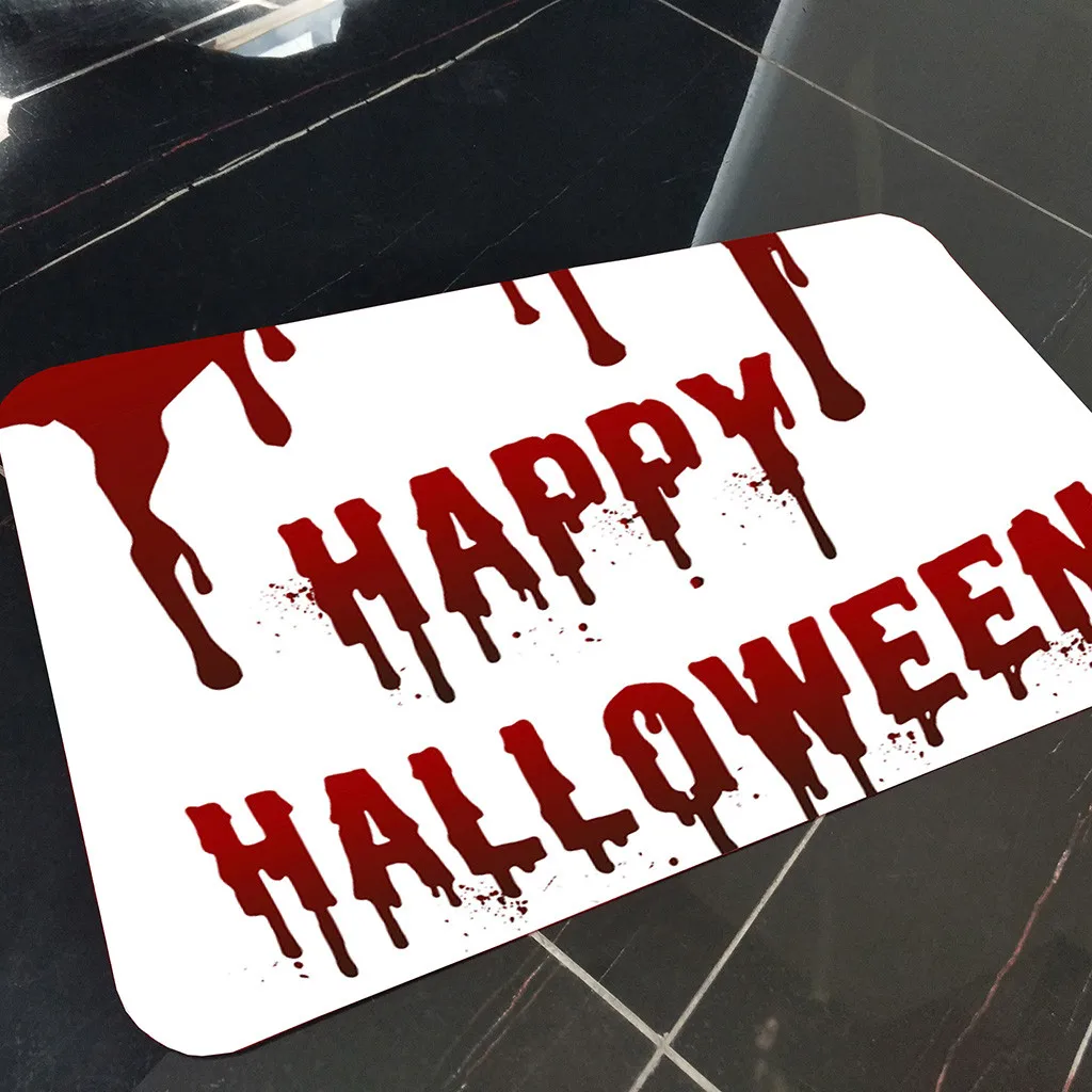 Ковер Счастливый Хэллоуин призрак тыква Таро фланелевый ковер нескользящий ковер праздничный ужас нескользящий ковер для домашнего входа 40X60 см