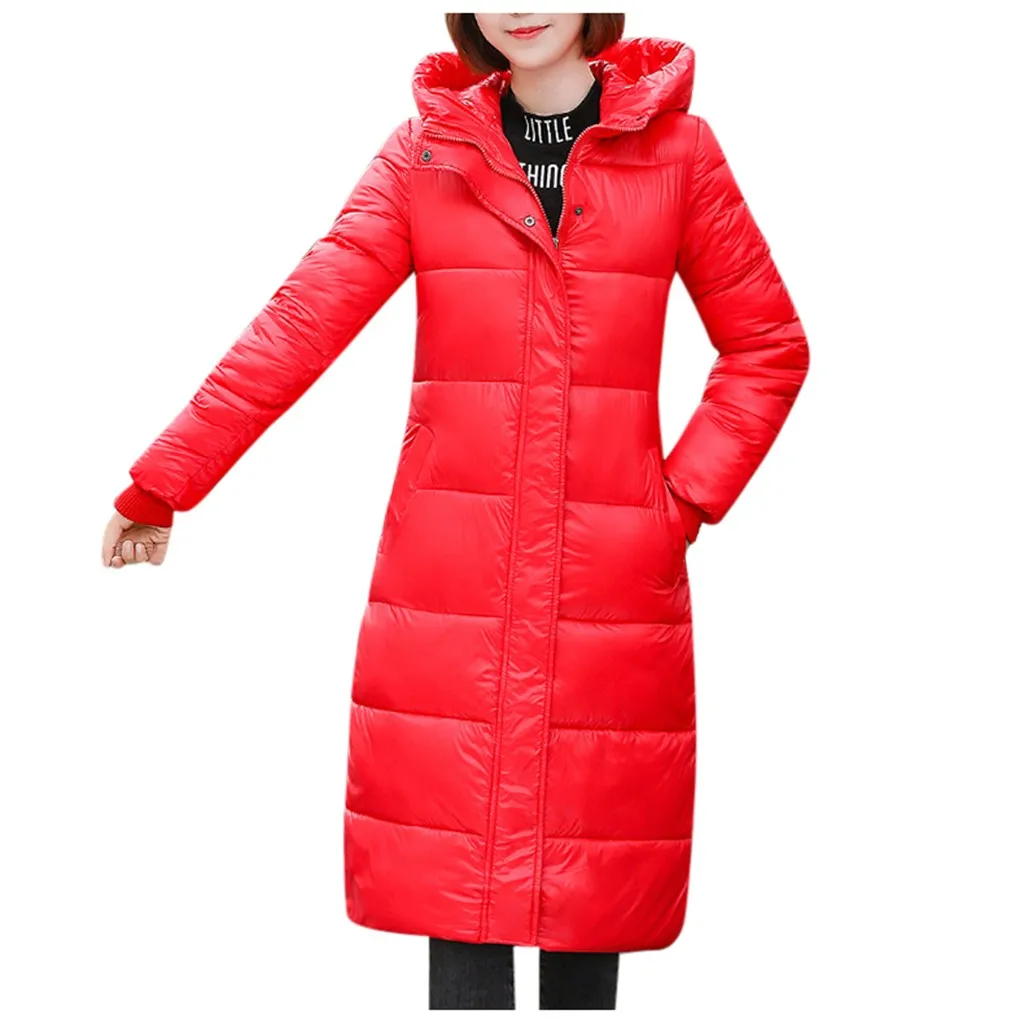 New High Quality Women's Winter Jacket Simple Cuff Design Windproof Warm Female Coats Fashion Brand parka