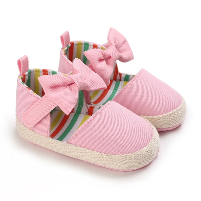 Newborns Fashion Solid Color Casual Shoes Princess Shoes Soft-soled Sneakers 0-18 Months Baby Bed Shoes Baby Walking Shoes D62