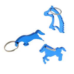3 стиля лошадь шаблон пиво может брелок-открывашка сумка для ключей кулон-синий