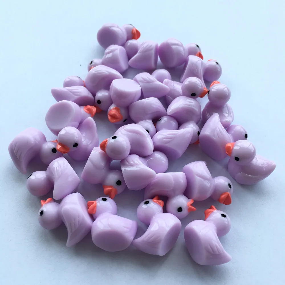 1set Cute Duck Miniature Figurine Ornaments For Home Yellow Ducklings Garden Easter Decor Slime Charms war figurines