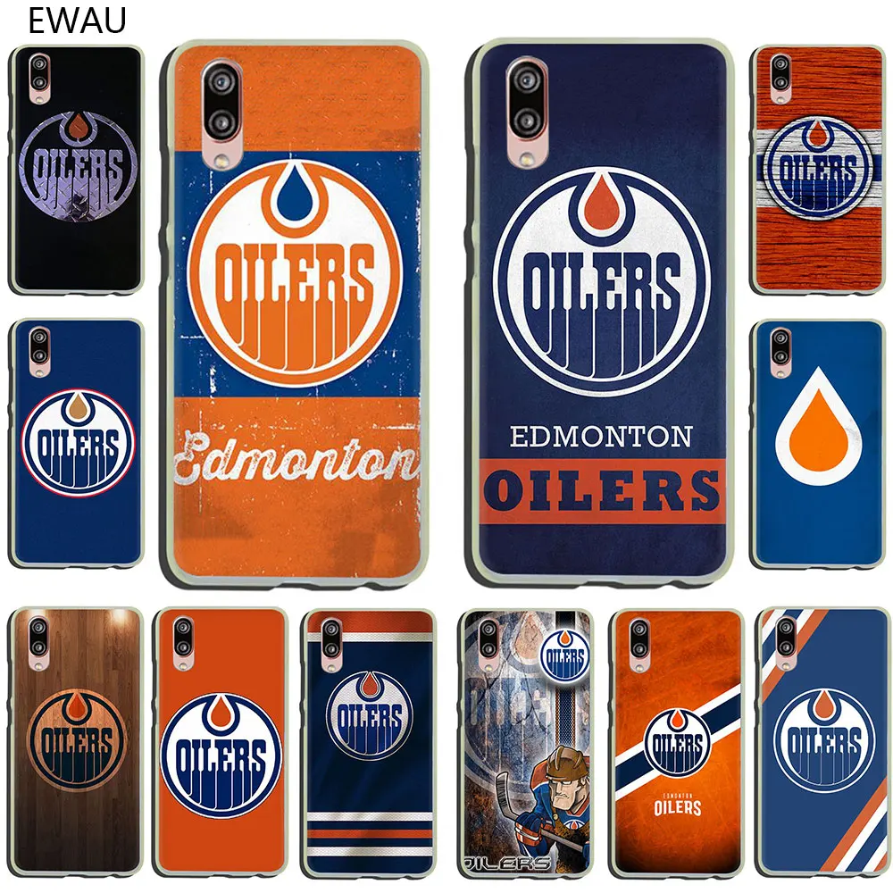 

EWAU Edmonton Oilers Hard Phone Case for Huawei P30 P20 P10 P9 P8 Lite Mini Pro smart plus 2019