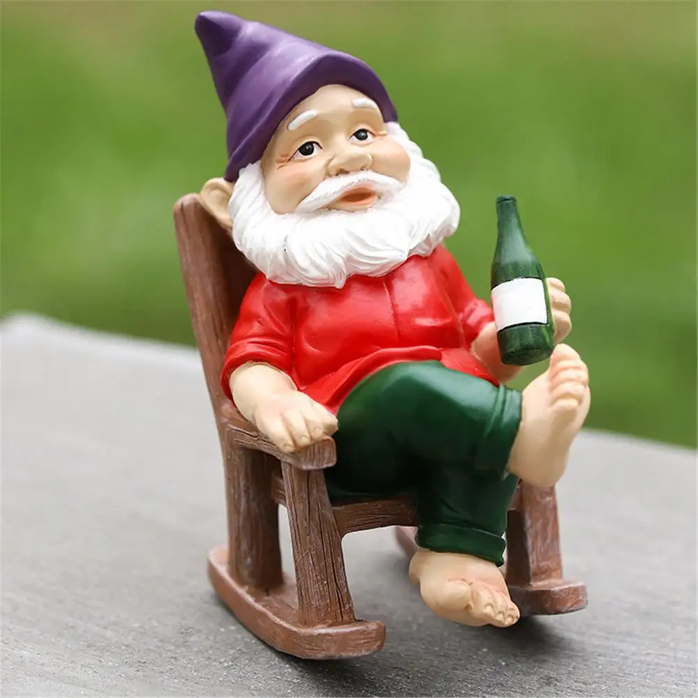 Funny Figurines Christmas Garden Dwarf Cartoon Resin Craft Home Decoration For Fairy Tale Miniature | Дом и сад