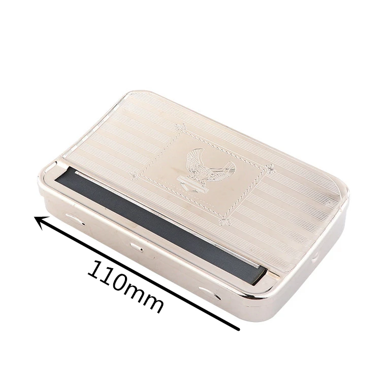 1pc 110mm silver Металлическая s-автоматическая сигаретная прокатная машина Ручной Табак роликовая машина ручной валик прочная сигаретная машина курительный человек инструмент g - Цвет: 1pc 110mm silver