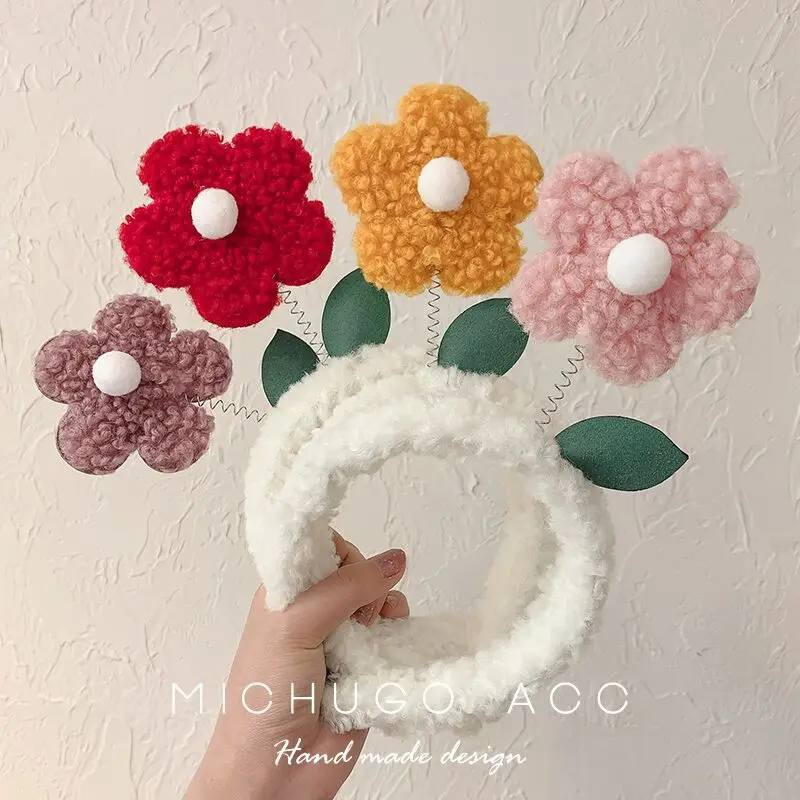 

Вымойте лицо и отправьте вам милую маленькую красную цветочную повязку на голову, Шпилька для волос, веселые аксессуары для волос