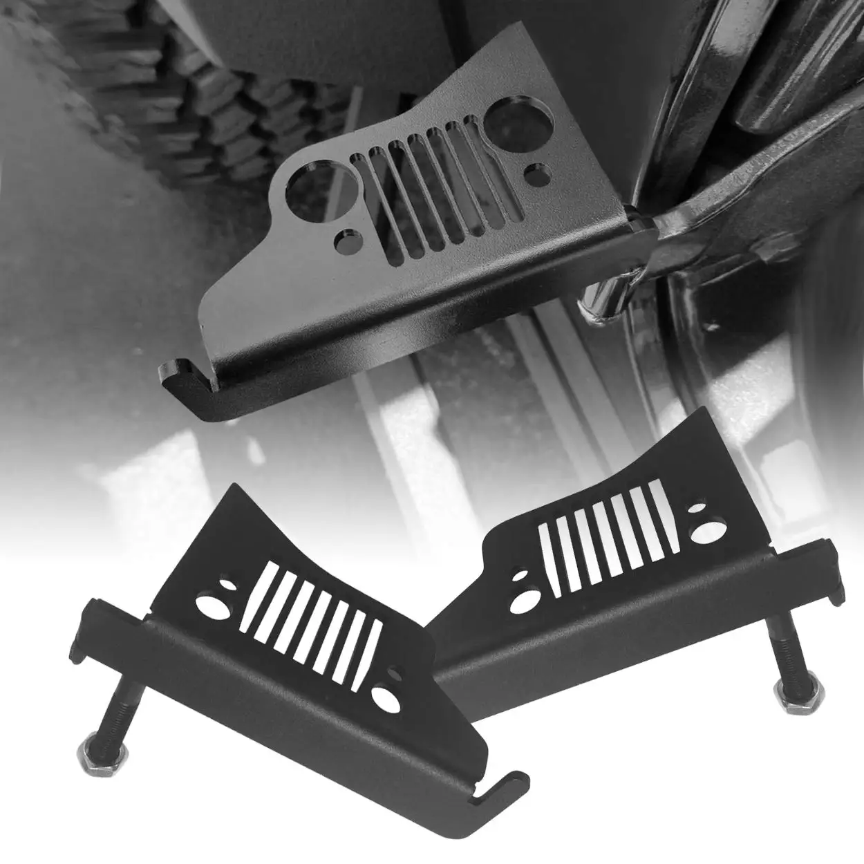 Подножки JK JKU JL подножки решетка для 2007 2019 2008 2009 2010 2012 2013 Jeep Wrangler аксессуары черная