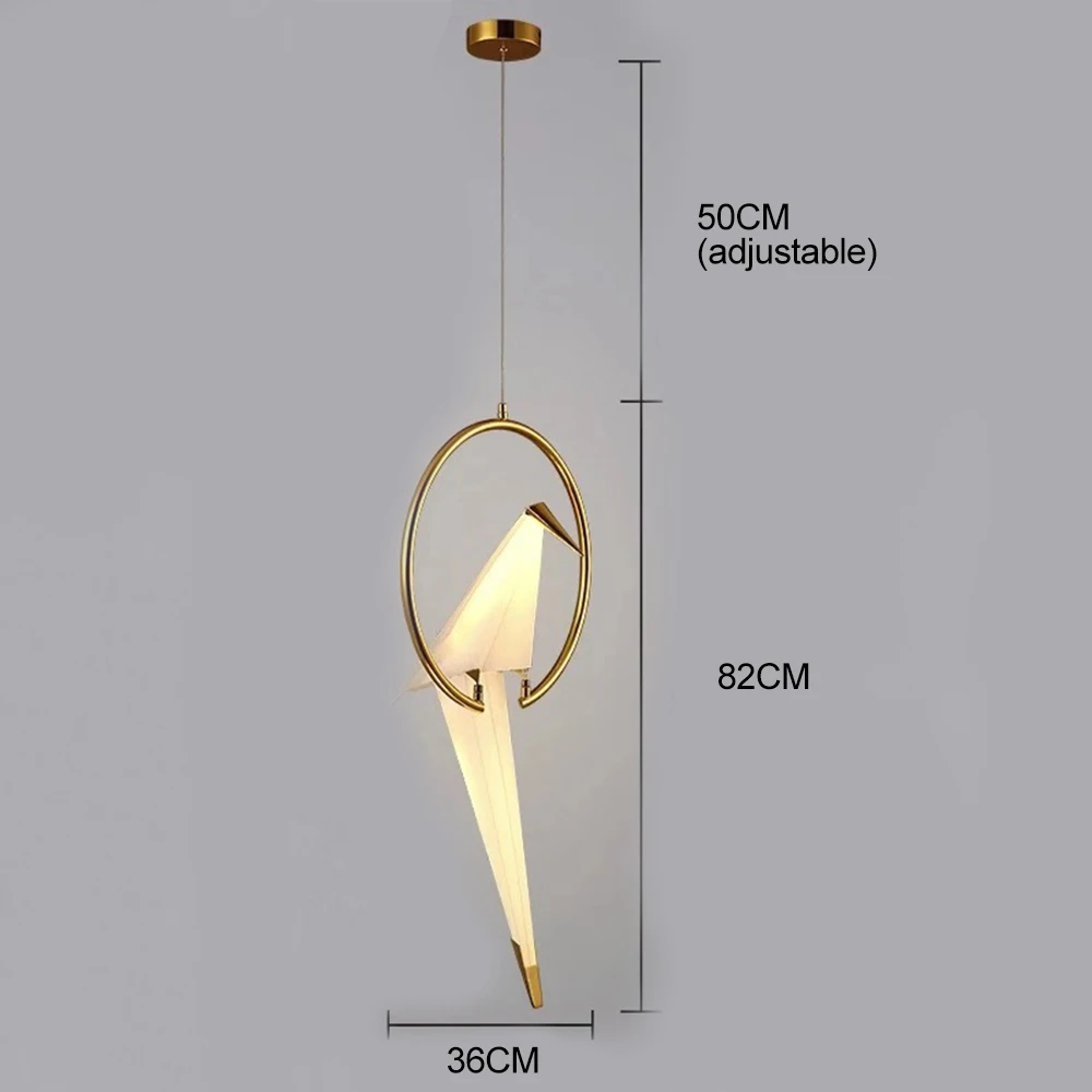 Люстра потолочная Скандинавский окунь птица Подвесная лампа постмодерн творческая личность спальня прикроватная Балкон ресторан простой кран светодиодный лампы - Цвет корпуса: Single head Pendant