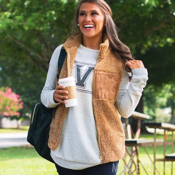 

Brand New Women Sleeveless Fleece Sweater Fluffy Vest Female Fleece Cardigan Winter Fall Coats Fall Warm Tops Sweaters 4 Colors