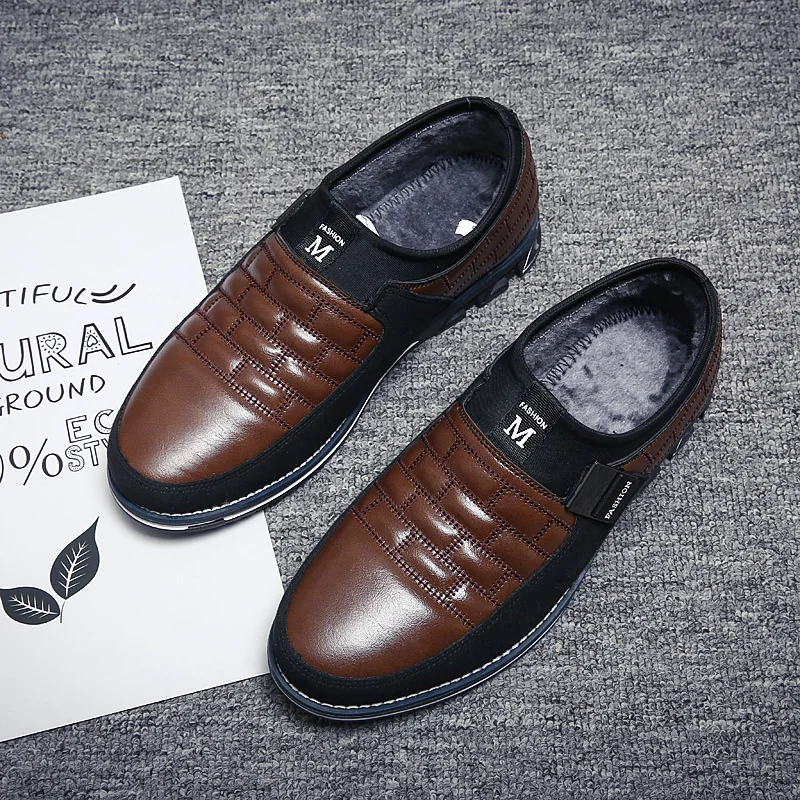 Fur Brown Новые мужские туфли-оксфорды из натуральной кожи, большие размеры 39-48 модные повседневные деловые Свадебные модельные туфли без шнуровки Мужская Прямая поставка - Цвет: Fur Brown