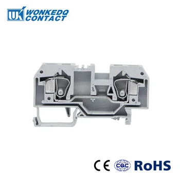 

10Pcs 284-901 Connector DIN Mount Spring Cage Connection Terminal Blocks 2 Conductor through