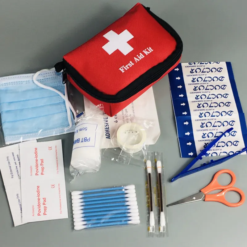 Kit de primeros auxilios de supervivencia para coche, Mini estuche para botiquín de primeros auxilios para viaje y familia, 12 artículos/27 Uds., gran oferta