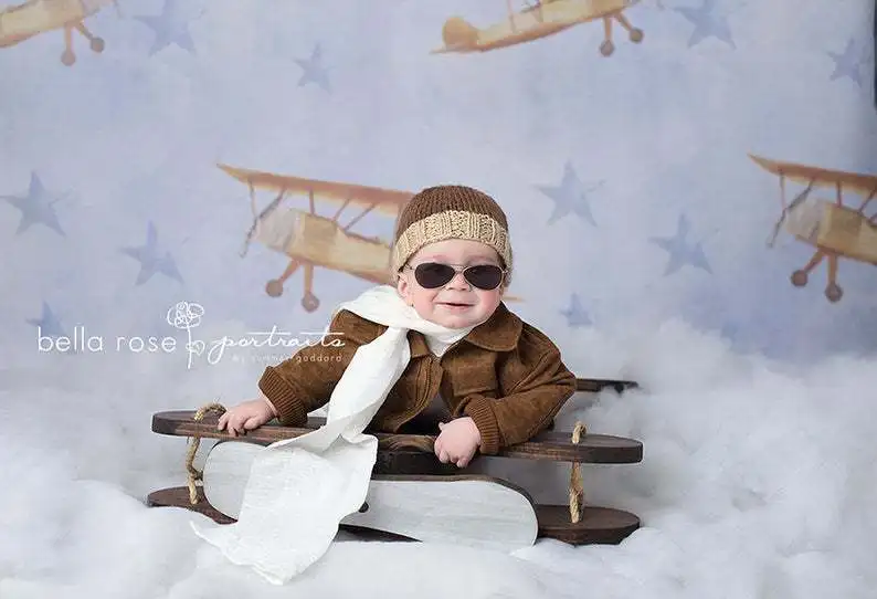 Newborn photography props small bed photo studio photo phase hundred days newborn aircraft full moon old baby aircraft