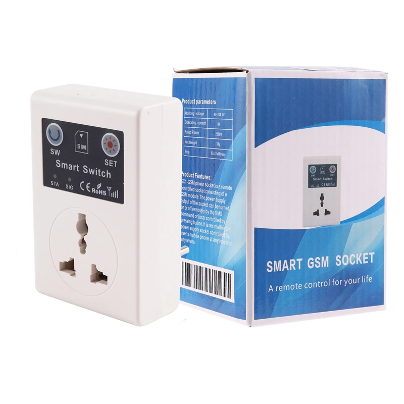 Professional 220V Phone RC Remote Wireless Control Smart Switch GSM Socket Power Plug for Home Household Appliance EU Plug Professional 220V Phone RC Remote Wireless Control Smart Switch GSM Socket Power Plug for Home Household Appliance EU Plug