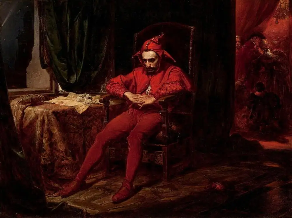 Jan Matejko Stanczyk Giclee Художественная печать Шелковый постер домашний Настенный декор |