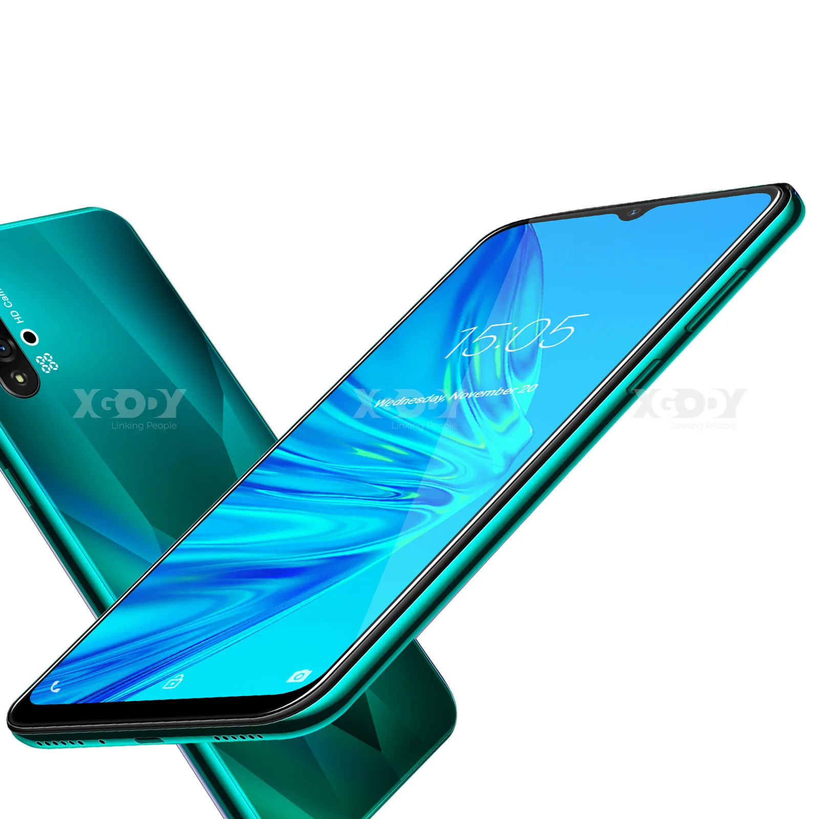 XGODY 6.5inch 19:9 Big Screen 3G Smartphone Android 9.0 1GB 4GB MTK6580 Quad Core 5MP Camera 3000mA