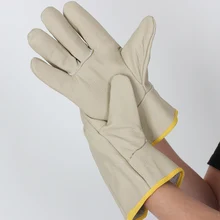 Первый слой воловьей кожи сварочные перчатки сварщик сварочные перчатки прочный теплоизоляция анти-обжигающие обработка защитные перчатки