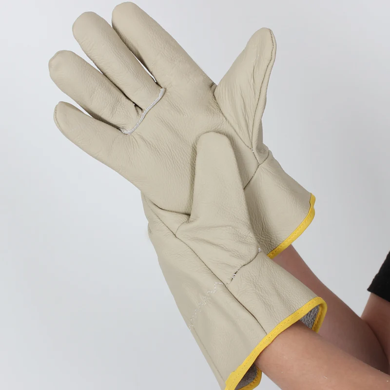 

First-layer cowhide driver welding gloves welder welding gloves durable heat insulation anti-scalding handling protective gloves