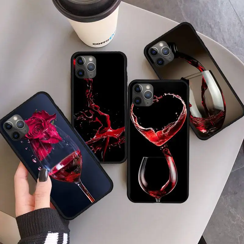

Red wine Phone Case for iPhone 11 12 mini pro XS MAX 8 7 6 6S Plus X 5S SE 2020 XR