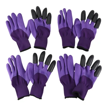 

Garden Gloves Plastic Garden Genie Gloves with Claws Quick Easy to Dig and Plant Gant De Jardin,4 Pair