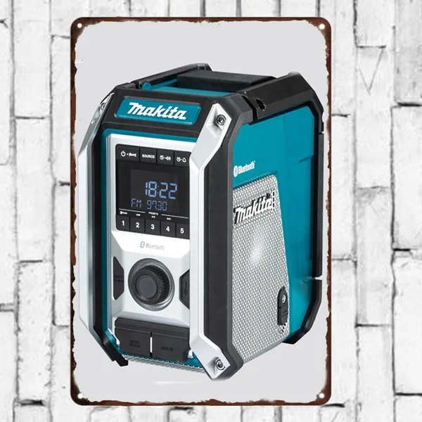 2021 Hot Sale New Makita Metal Tin Sign Dmr114 18V 12V Ac Cordless Bluetooth Job Site Radio Home Decoration Coffee Garden | Дом и сад