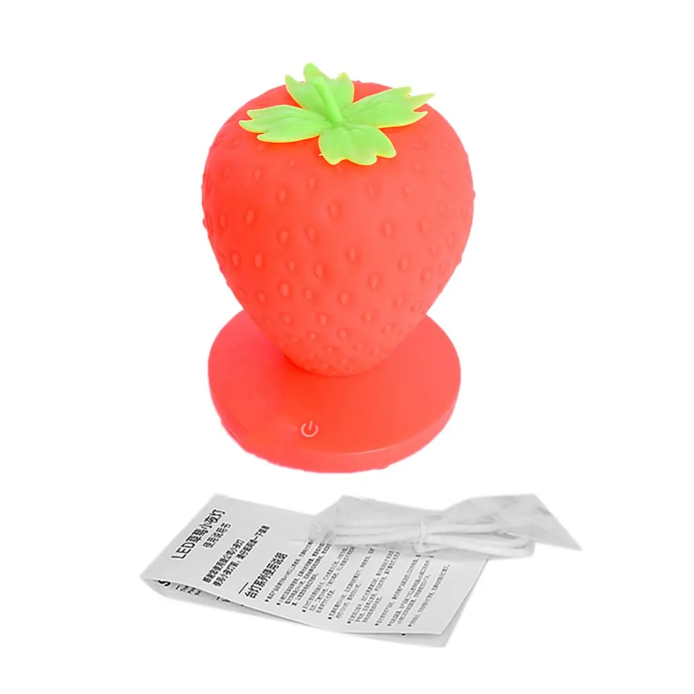 

3D Fruit Strawberry LED Night Light USB Night Lamp Kids Baby Nursery Lamp Touch Switch LED Night Light