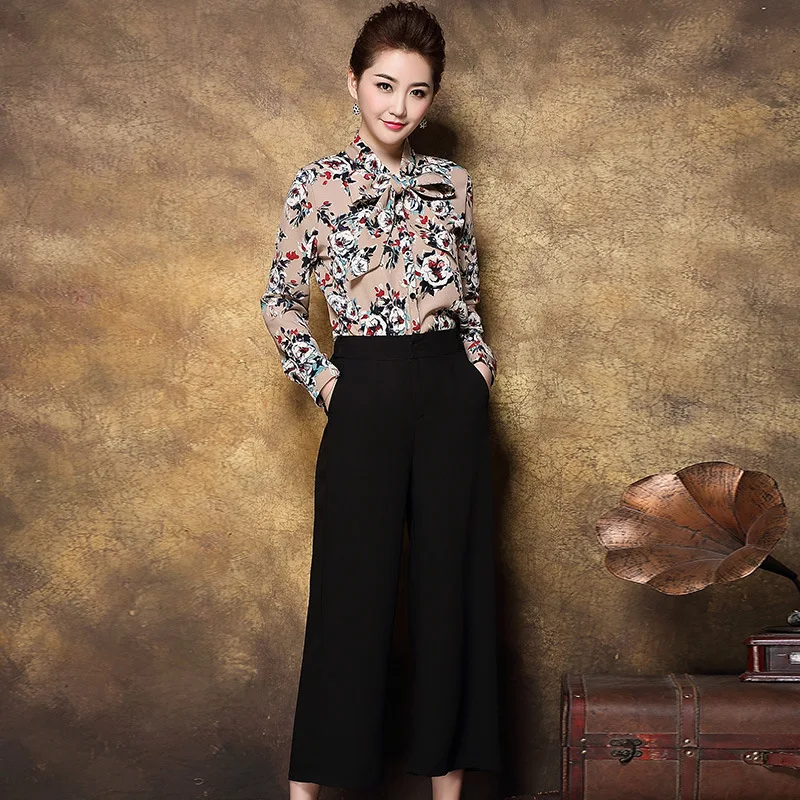 

Middle-aged WOMEN'S Apparels Middle-aged Women Dress Spring Clothing Two-Piece Set Long-sleeved Upper Garment Middle-aged Loose
