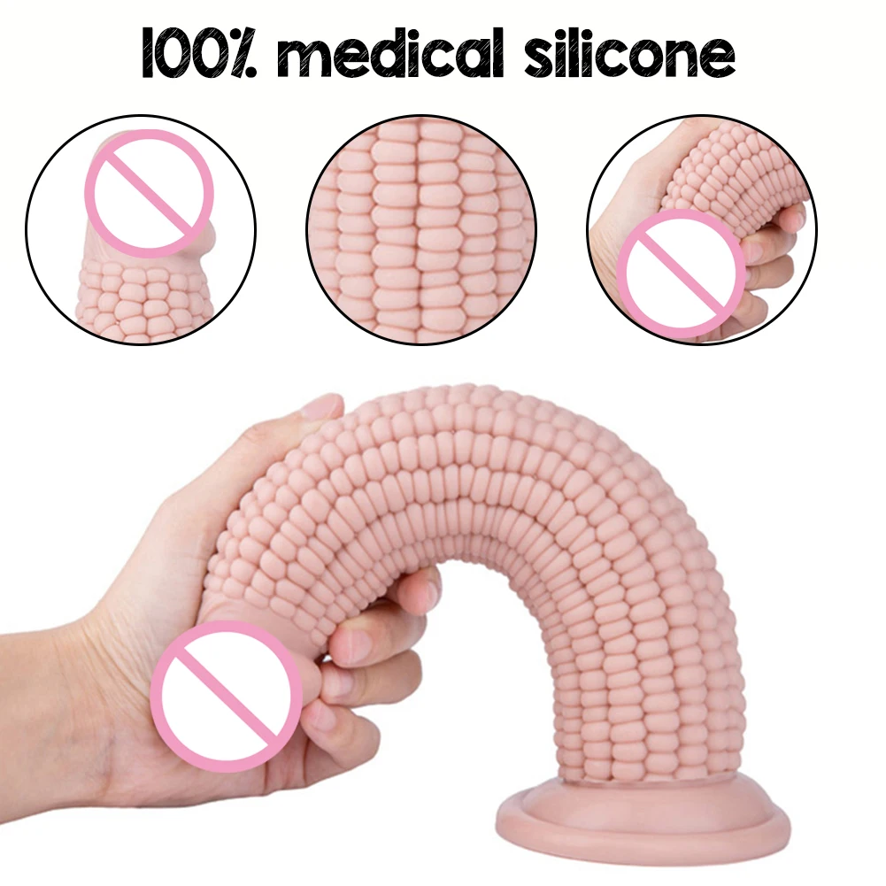 25CM Corn Maize Dildo Fruit Toys Skin Feeling Realistic Dildo Soft Huge Big Penis with Suction Cup Sex Toys for Woman Strapon