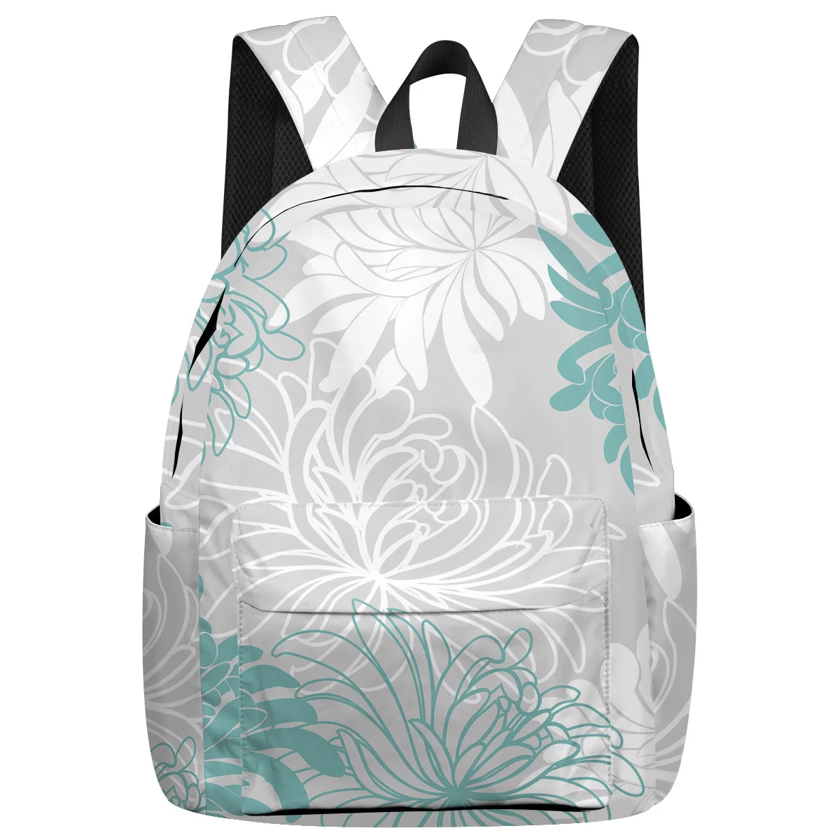 

Dahlia Green And White International Airplane Travel Soft And Comfortable Tactical Backpacks Fashion Backpacks April Fool's Day