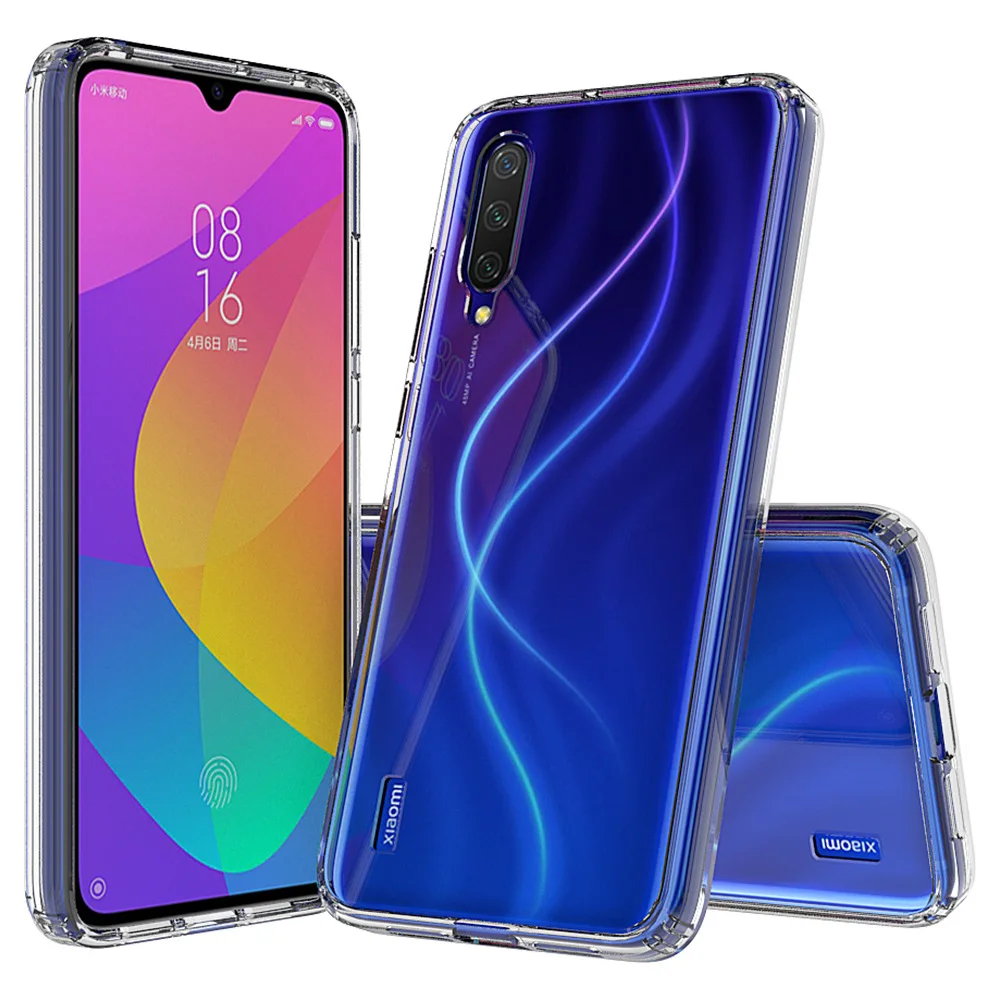 

For Xiaomi Mi CC9 CC 9 e Case TPU Bumper Hard PC Acrylic Clear Crystal Phone Cover For Xiaomi mi CC9E CC 9E 9 lite Phone Cases