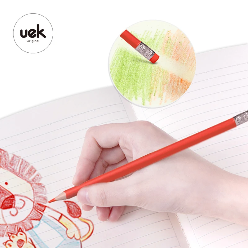 Набор стираемых цветных карандашей UEK водорастворимый карандаш с