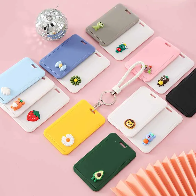 1pcs Cute Waterproof Credit Card Cover Women Men Student Bus Holder Case Business Cards Bank ID Sleeve Protect | Багаж и сумки