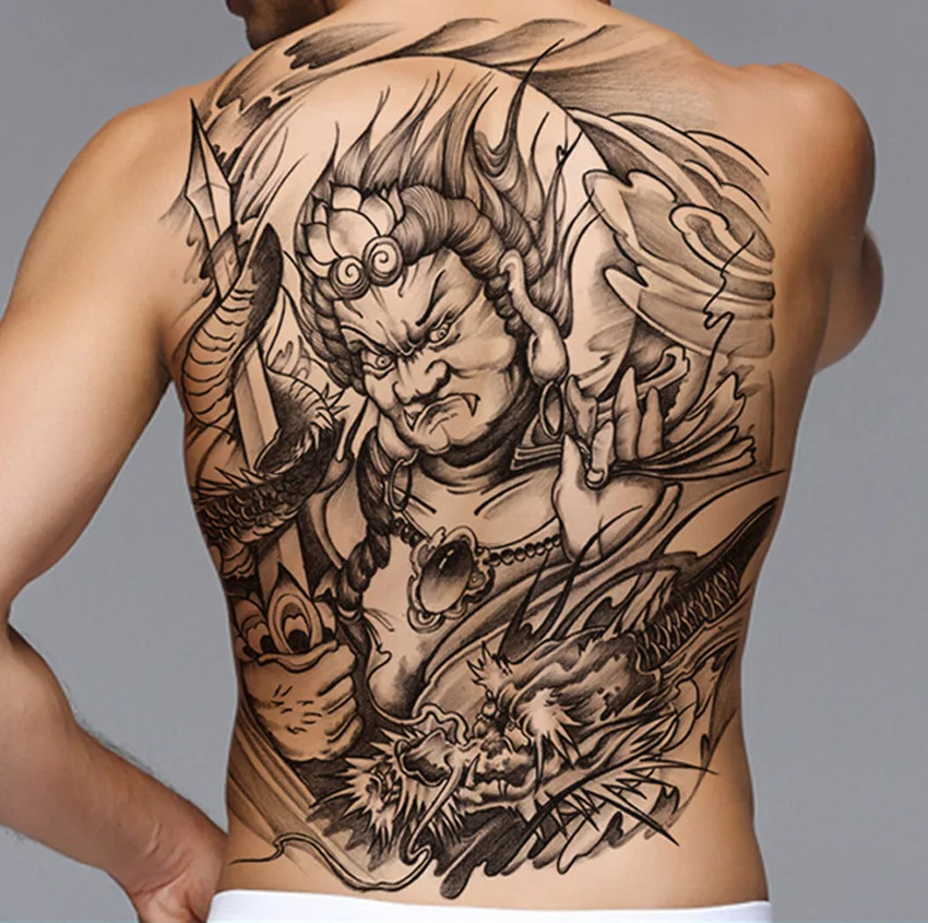 guan yu back tattoo