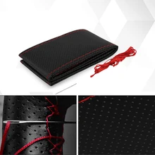 35-40 см Кожаный чехол рулевого колеса автомобиля для hyundai Accent Solaris Tucson Getz Ix35 Santa Fe I20 Elantra Ix20 Ix25 Creta Sonata