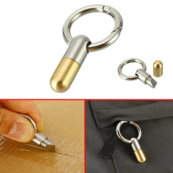 

Portable Capsule Knife EDC Tiny Cutting Tool Stainless Steel Multi-function Mini Tool Key Ring Pendant Unboxing Artifact Sharp