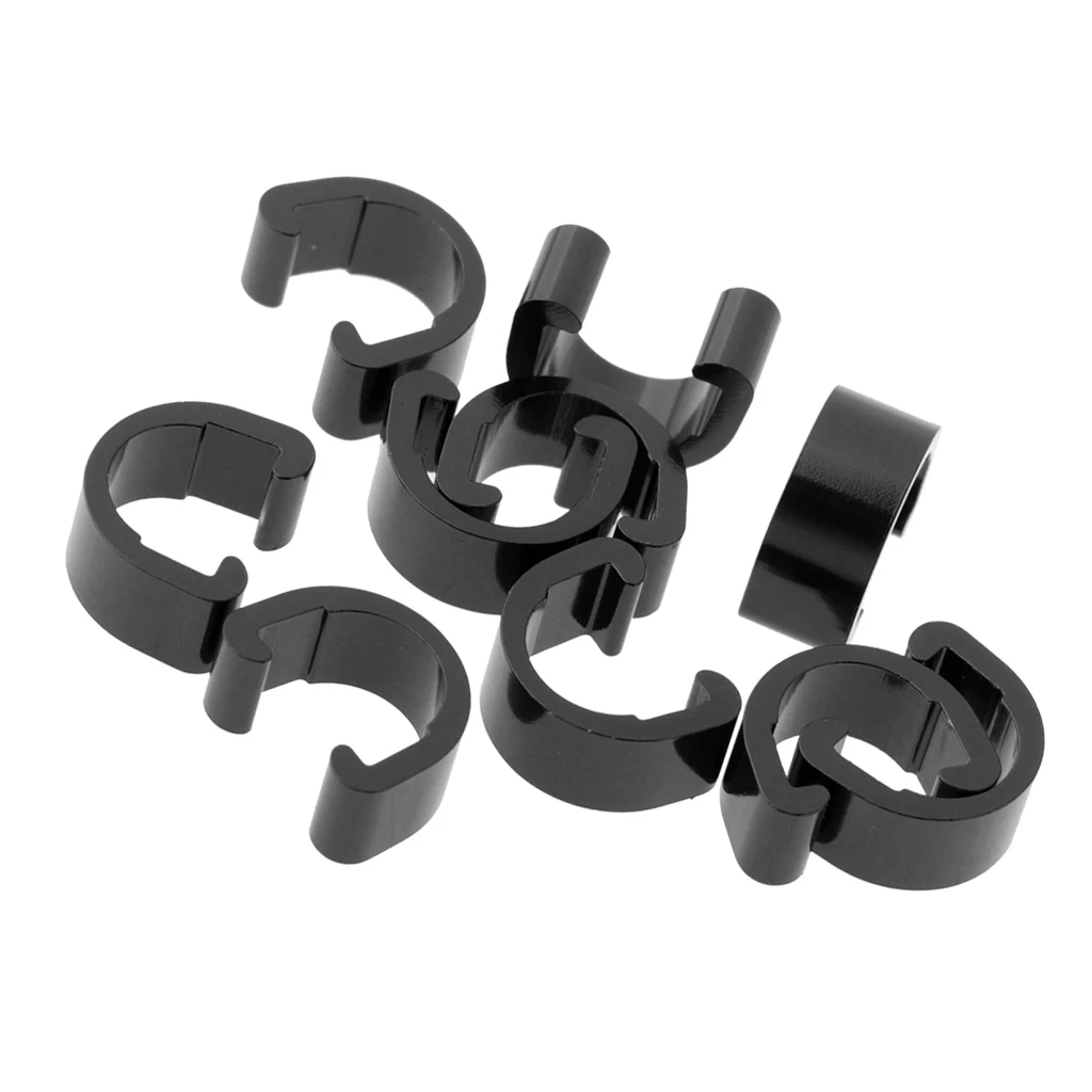 10pcs Bicycle C Type Buckle For Disc Brake Cable Shift Line Pipe Clamp Guide Frame Ties