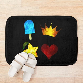 

The Elements of Kingdom Hearts Bath Mat Hallway Carpets Anti-Slip Bath Floor Mat Animals Outdoor Rugs Front Door Mats