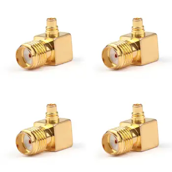 

Artudatech 4PCS SMA Female Jack to MMCX Male Right Angle 90°Plug RF Coaxial Connector