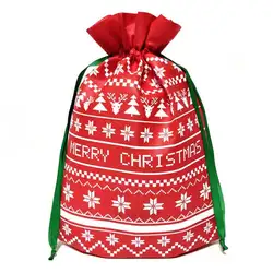 NoEnName_Null Рождественская Подарочная сумка на шнурке, органайзер, рождественские вечерние украшения на елку для взрослых детей
