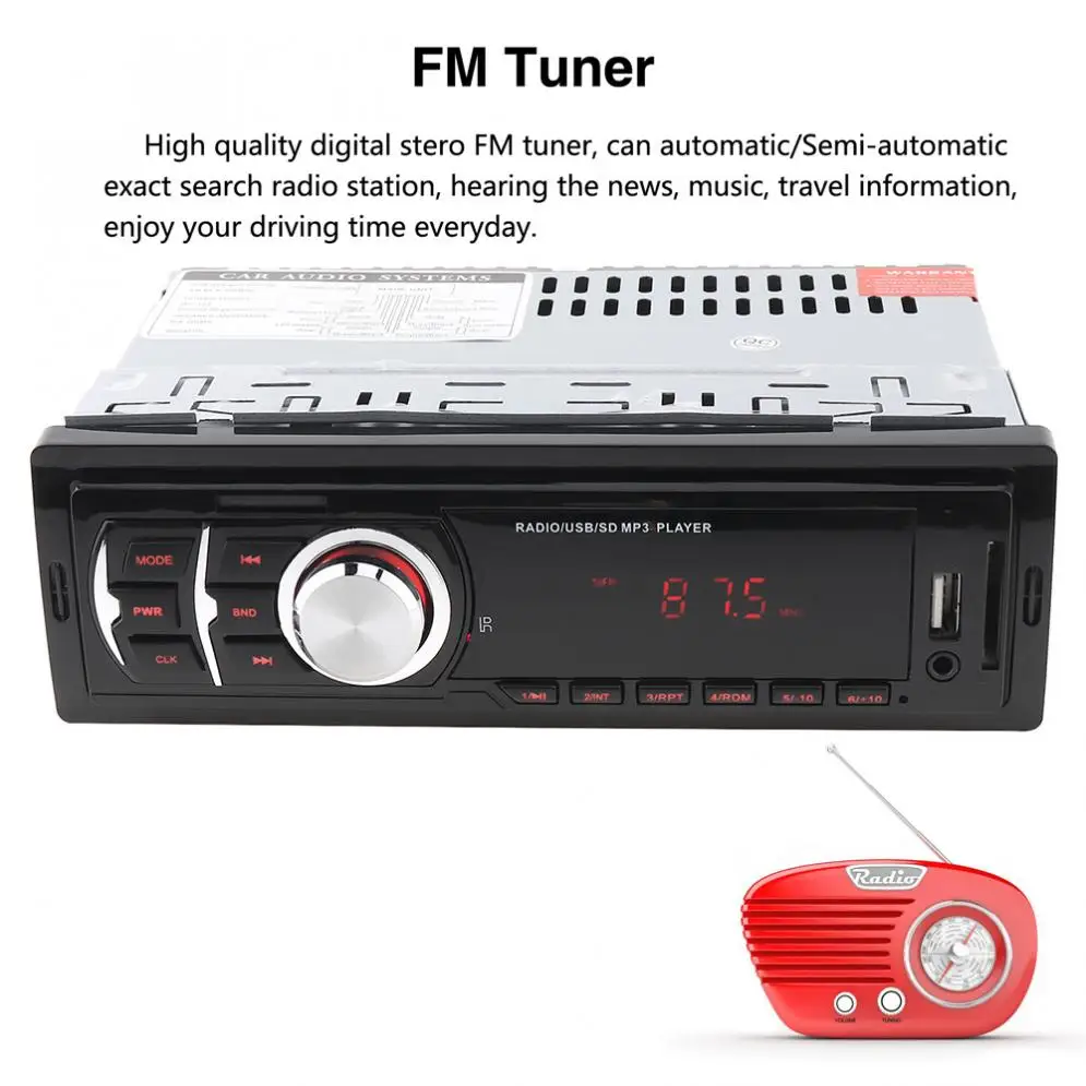 Bluetooth передатчик автомобильный FM MP3 плеер 4CH автомобильный аудио стерео Авто музыкальный MP3 плеер радио FM/USB/SD/AUX/MMC входной приемник