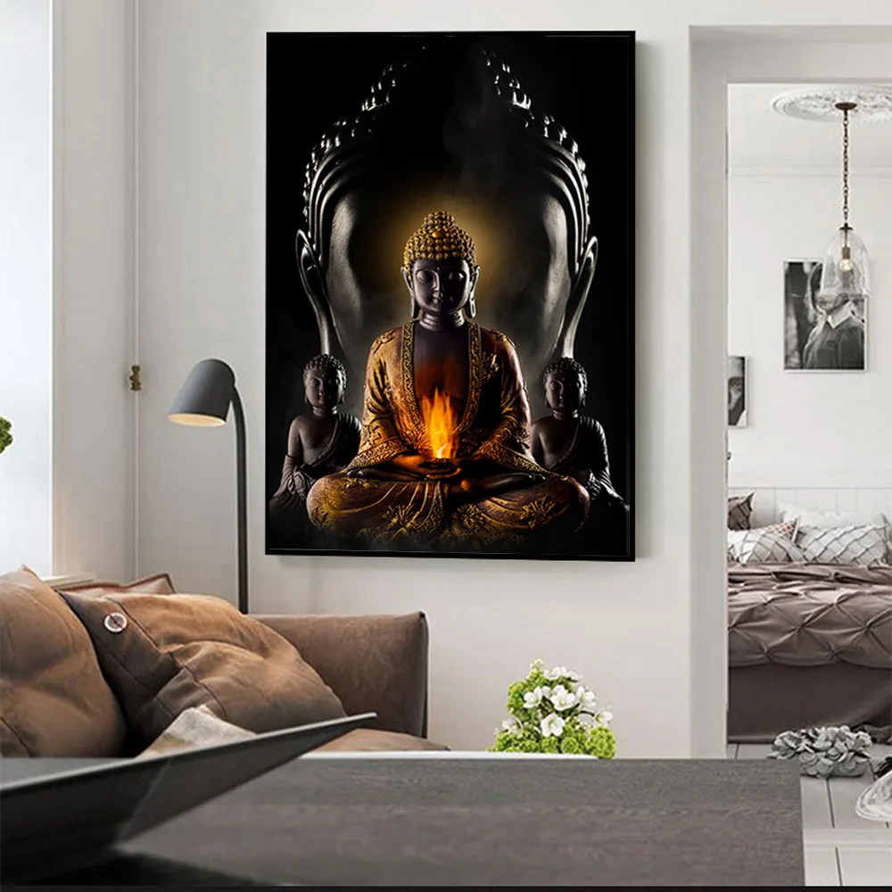 buddha wall art metal